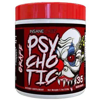 Insane Labz Psychotic, High Stimulant Pre Workout Powder, Extreme Lasting Energy, Focus and Endurance